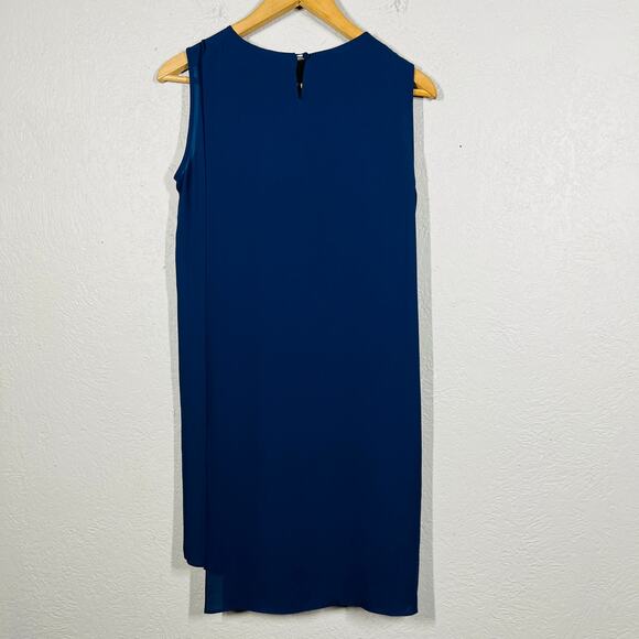NEW! BCBGMaxazria Layered Shift Dress Sleeveless Casual Flowy Navy Blue - XXS - Picture 3 of 5